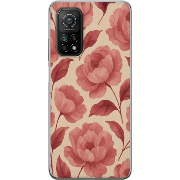 Xiaomi Mi 10T 5G Gennemsigtig cover Roseblomst