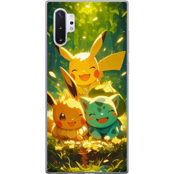 Samsung Galaxy Note10+ Genomskinligt Skal Pixelmonster spelstil – färgstark design för retroälskande gamers