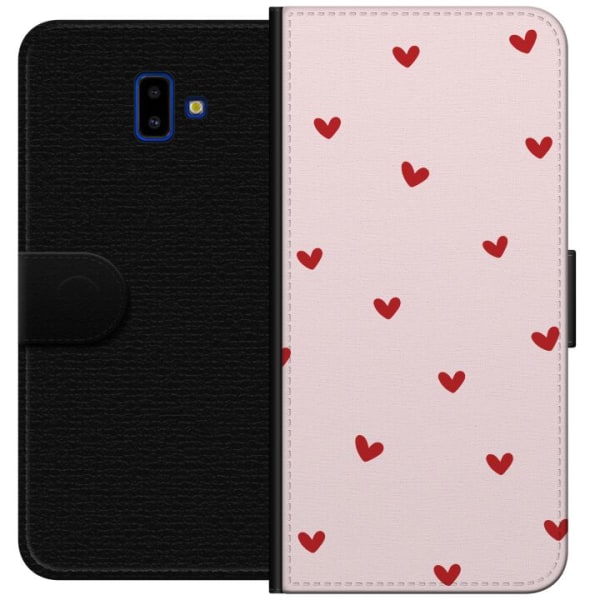 Samsung Galaxy J6+ Plånboksfodral Hjärtan