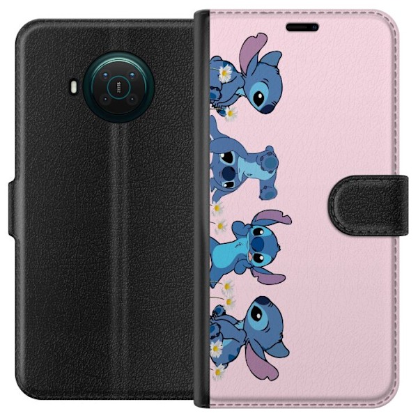 Nokia X10 Plånboksfodral Stitch Skratt & Bus – Perfekt för