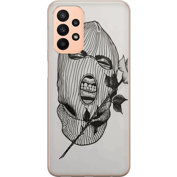 Samsung Galaxy A23 Läpinäkyvä kuori Hiihtomaski Ros Katutyö Muotoilu Graafinen Kuvio Jännitys Kaupunkityyli Katutaidetta Naamiaiset Symboli