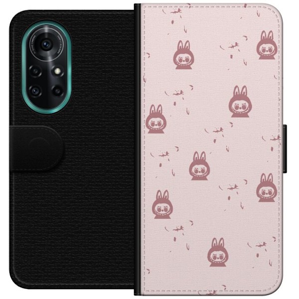 Huawei nova 8 Pro Lompakkokotelo Labubu Neon Pop - Neonvärinen pop art hirviö