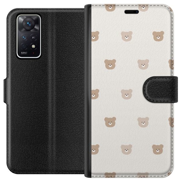 Xiaomi Redmi Note 11 Pro 5G Lommeboketui Teddybakgrunn - søte teddybjørner mot en myk bakgrunn