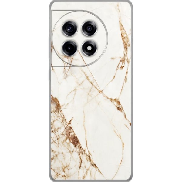 OnePlus 12R Läpinäkyvä kuori Valkoinen marmori