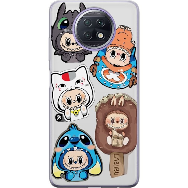 Xiaomi Redmi Note 9T Läpinäkyvä kuori Labubu hahmokokoelma