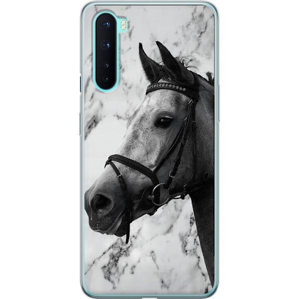 OnePlus Nord Gjennomsiktig deksel Marmor med hest