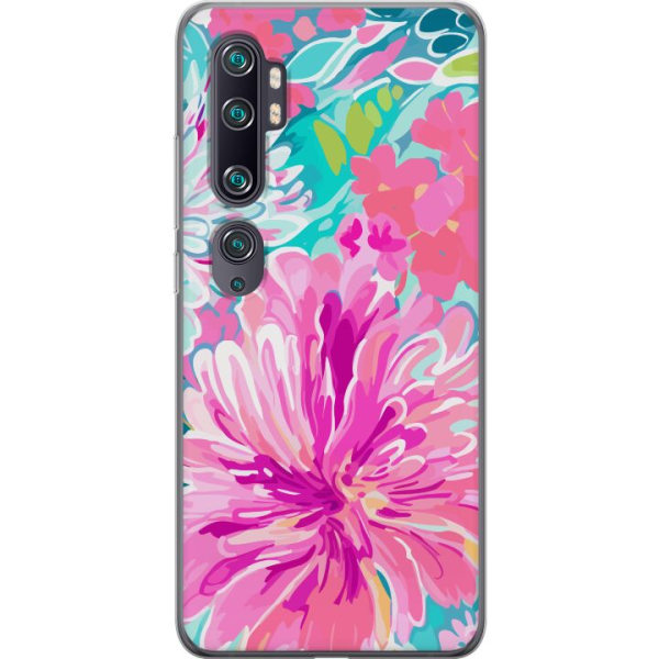 Xiaomi Mi Note 10 Genomskinligt Skal Blomsterruska