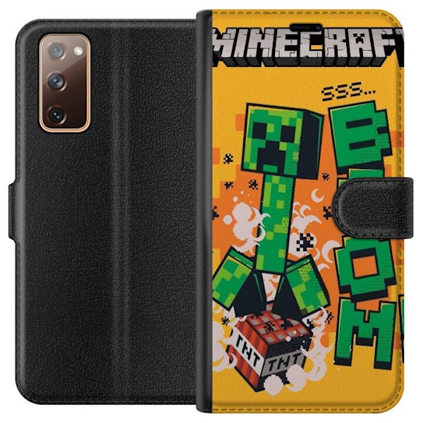 Samsung Galaxy S20 FE Lompakkokotelo Minecraft Boom