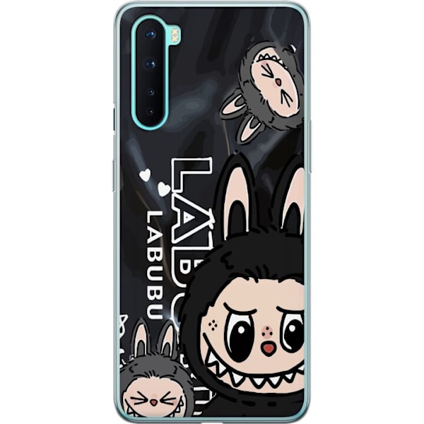 OnePlus Nord Läpinäkyvä kuori <nl>Labubu Black Energy - Musta kuviointi katutyyliin