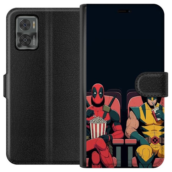 Motorola Moto E22i Lommeboketui Deadpool & Wolverine