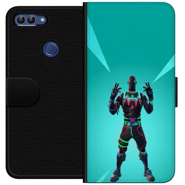 Huawei P smart Tegnebogsetui sort ridder fortnite