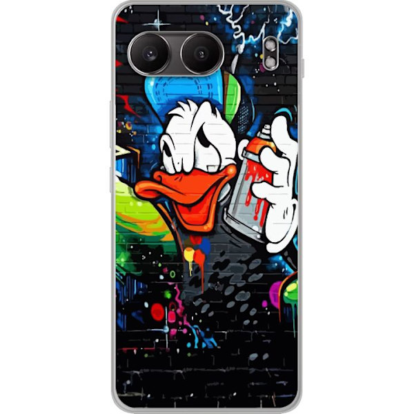 OnePlus Nord 4 Gennemsigtig cover Kalle Anka Graffiti Disney Design Sjovt Børnemotiv Farve Grafisk Populær Serie Ikonisk Disneyfigur