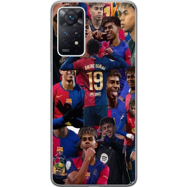 Xiaomi Redmi Note 11 Pro Läpinäkyvä kuori Lamine Yamal mobiilikotelo jalkapallofaneille