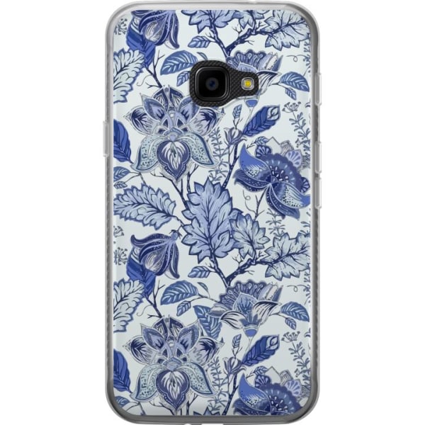 Samsung Galaxy Xcover 4 Gjennomsiktig deksel Blomster Blå...