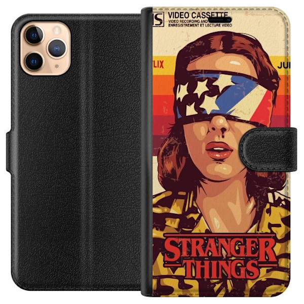 Apple iPhone 11 Pro Max Lompakkokotelo Stranger Things VHS