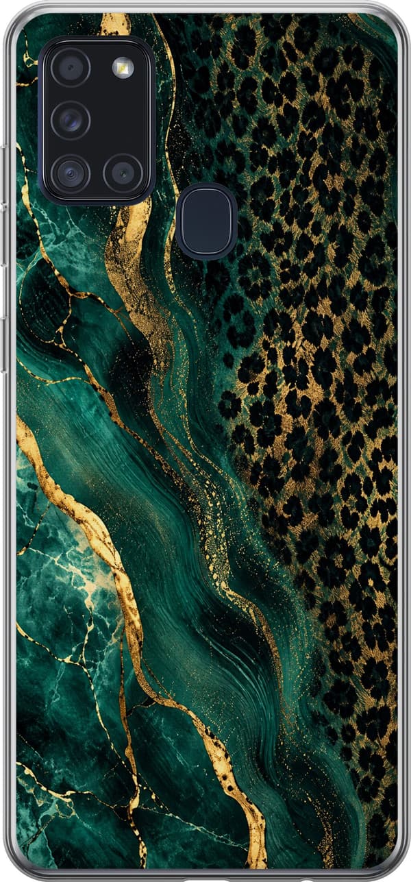 Kompatibelt Mobildeksel til Samsung Galaxy A21s Smaragdvill grønn