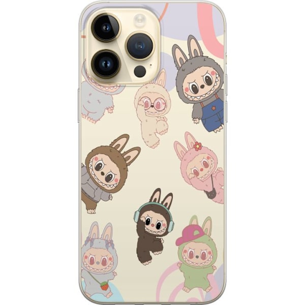 Apple iPhone 15 Pro Max Gennemsigtig cover Labubu Pop Mart Samling Motiv Figur Samling Design Populært Art Toy Pop Mart Kreativ Grafisk