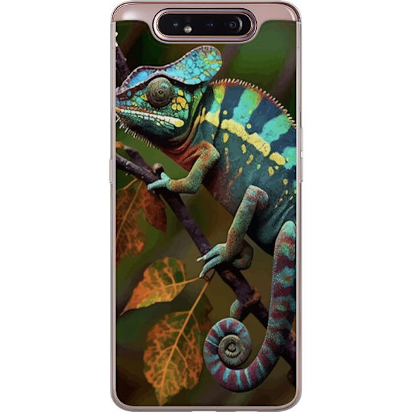 Samsung Galaxy A80 Läpinäkyvä kuori Lisko Graafinen Streetwear Suunnittelu Eläinmalli Moderni Kaupunkityyli Suosittu Motiivi Luova Taide Trendi