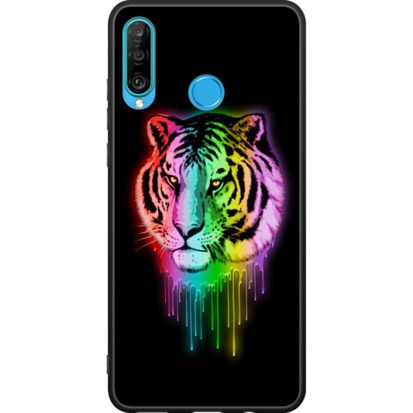 Huawei P30 lite Sort cover Neon Tigeren