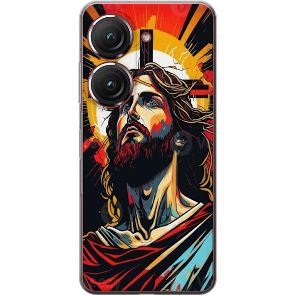Asus Zenfone 9 Genomskinligt Skal Jesus & Kort – religiöst