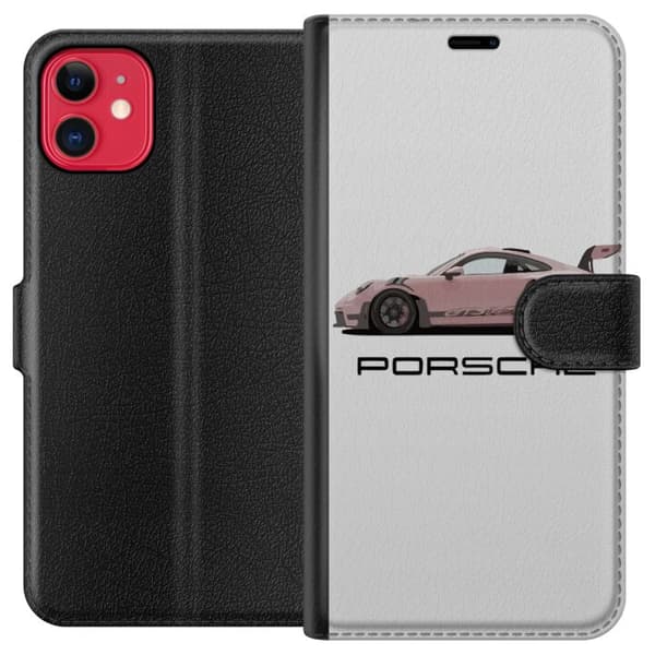 Kompatibel Tegnebogsetui til Apple iPhone 11 Porsche 911 Pink