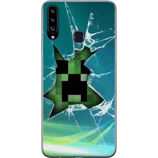 Kompatibelt Mobilskal till Samsung Galaxy A20s MineCraft
