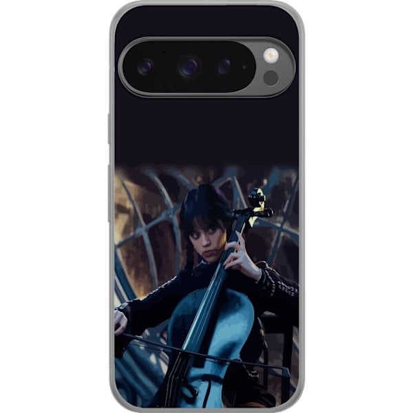 Google Pixel 9 Pro XL Genomskinligt Skal Wednesday Addams