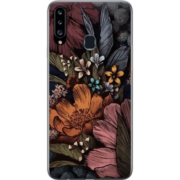 Kompatibelt Mobildeksel til Samsung Galaxy A20s Vintage Blomster