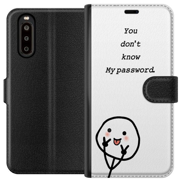 Sony Xperia 10 II Plånboksfodral You Don’t Know My Password – edgy textmotiv med attityd