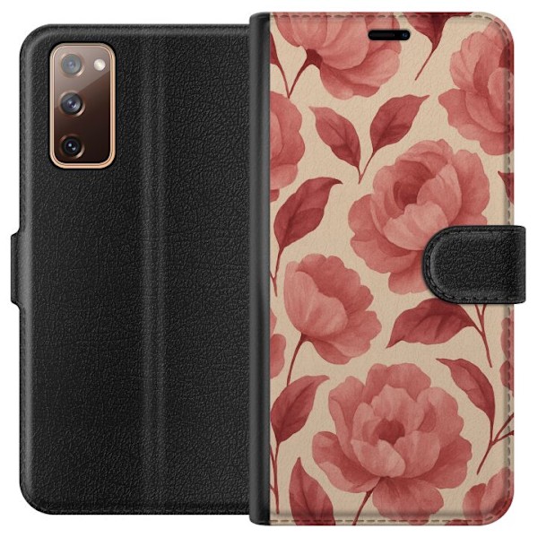 Samsung Galaxy S20 FE Lommeboketui Rose Blomst