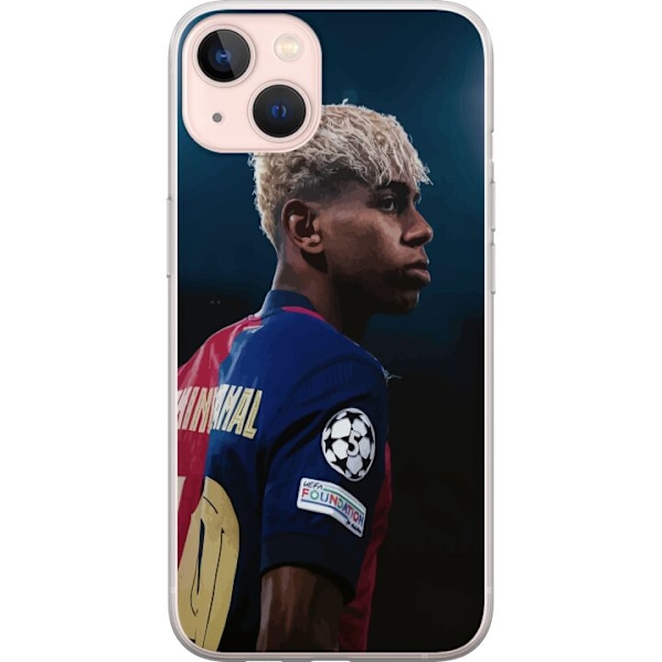Apple iPhone 13 mini Läpinäkyvä kuori Lamine Yamal - Barcelonan ihmelapsi fokuksessa