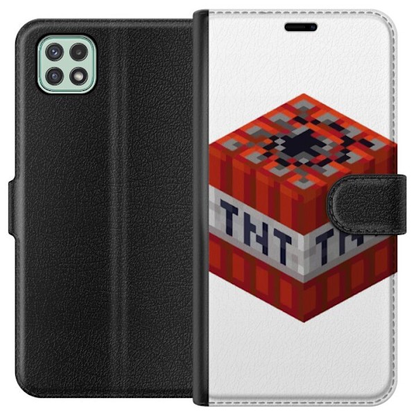 Samsung Galaxy A22 5G Lompakkokotelo Minecraft TNT