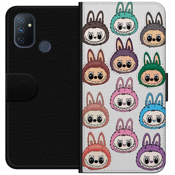 OnePlus Nord N100 Tegnebogsetui Labubu Macaron Monster - Nutte
