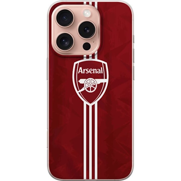 Apple iPhone 16 Pro Läpinäkyvä kuori Arsenal Emblem Jalkapallo Premier League Seuravaakuna Punainen Valkoinen Ikoninen Fanit Lontoo Urheilu Motiivi