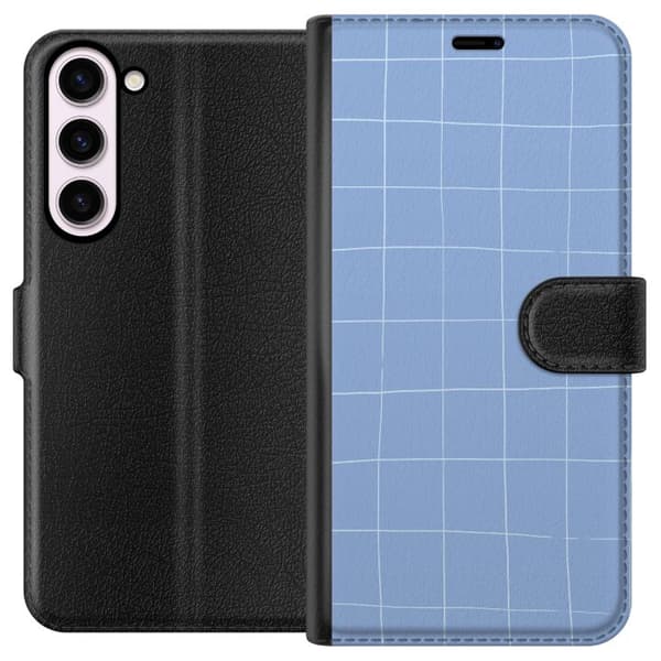 Kompatibelt Plånboksfodral till Samsung Galaxy S23+ Blått nät
