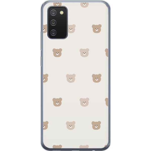 Samsung Galaxy A02s Läpinäkyvä kuori Teddy-tausta - söpöt
