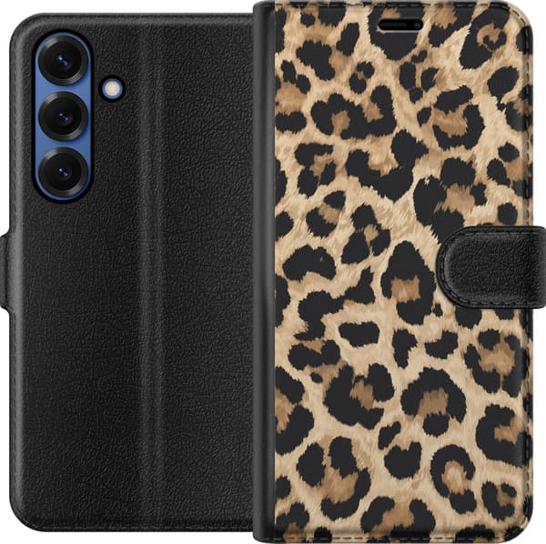 Kompatibel Tegnebogsetui til Samsung Galaxy S26+ Brune leopardpletter brun
