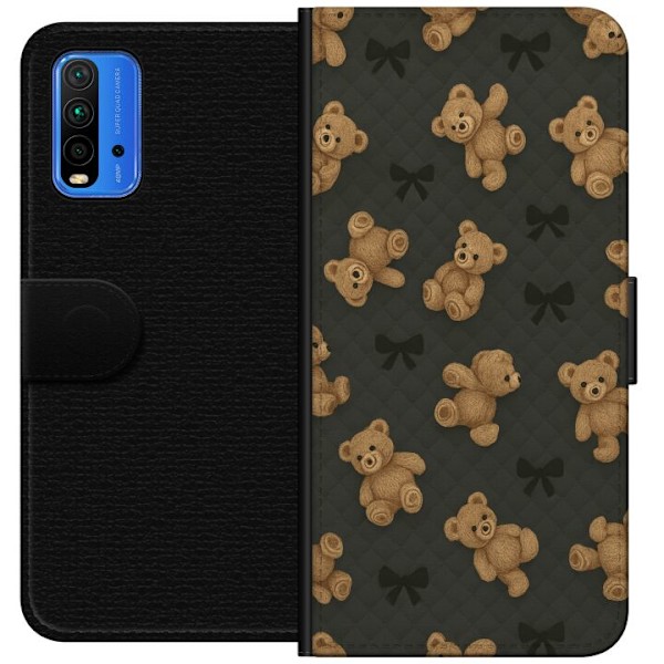 Xiaomi Redmi Note 9 4G Lompakkokotelo Teddy Halauksia