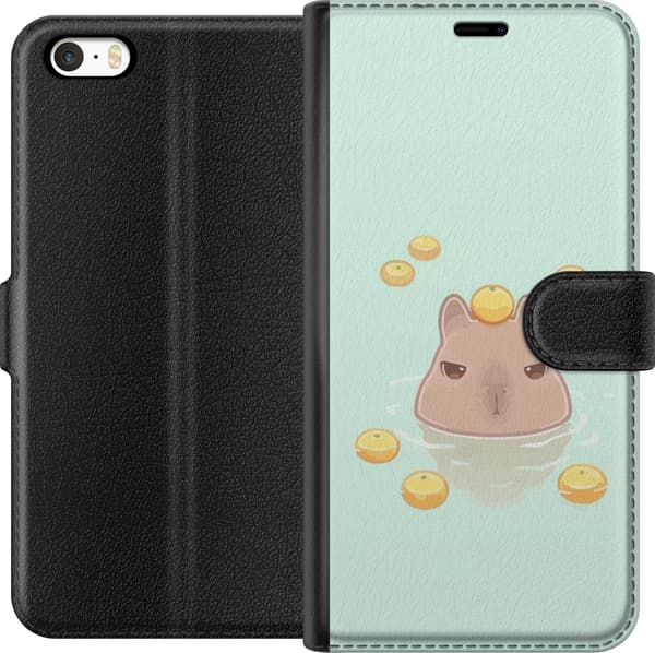 Kompatibel Tegnebogsetui til Apple iPhone SE (2016) Capybara