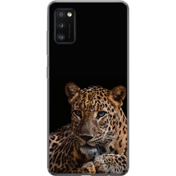Samsung Galaxy A41 Gennemsigtig cover Leopard