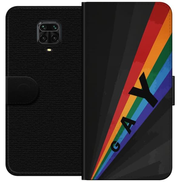 Kompatibelt Plånboksfodral till Xiaomi Redmi Note 9 Pro Gay regnbåge svart