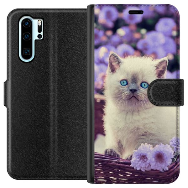 Kompatibel Tegnebogsetui til Huawei P30 Pro Kat