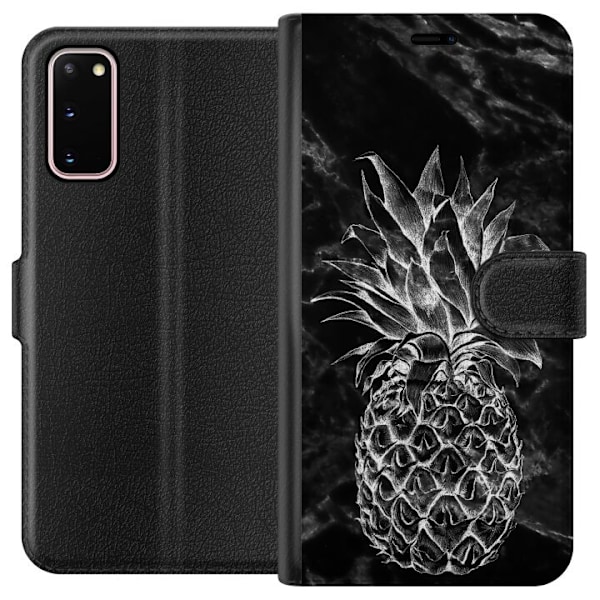 Samsung Galaxy S20 Lompakkokotelo Marmorinananas