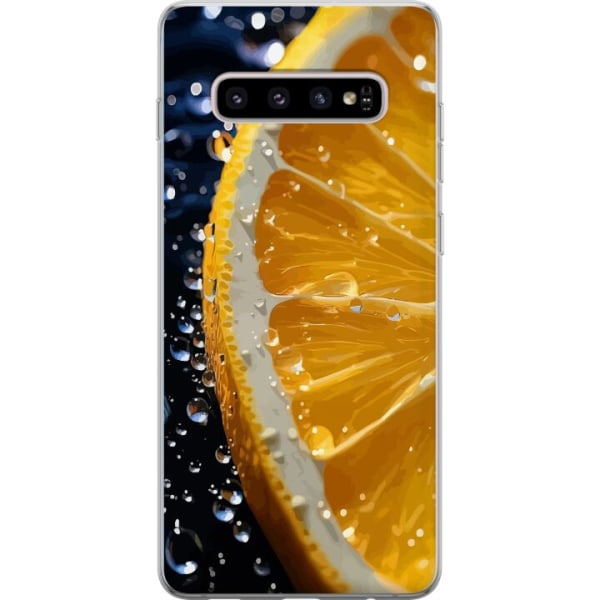 Samsung Galaxy S10+ Läpinäkyvä kuori Appelsiini