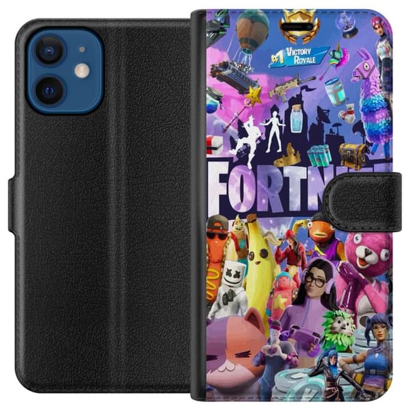 Kompatibel Tegnebogsetui til Apple iPhone 12 mini Fortnite Gruppe