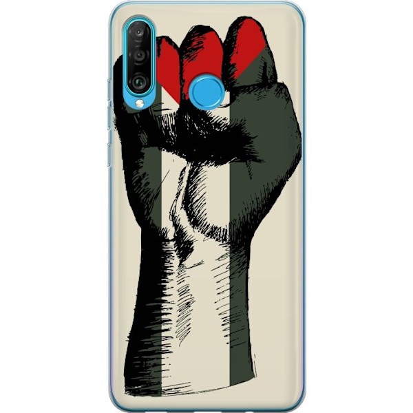 Huawei P30 lite Gjennomsiktig deksel Hand knyttet i Palestinas
