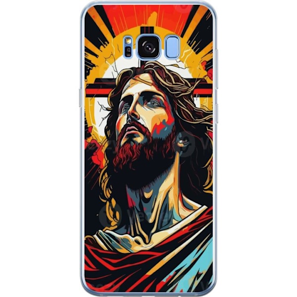 Samsung Galaxy S8+ Läpinäkyvä kuori Jeesus ja Kortti - usko