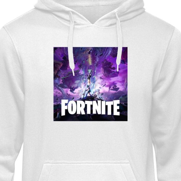 Barn-Hoodie | Mjuk Huvtröja för Barn Fortnite vit 12-13 År