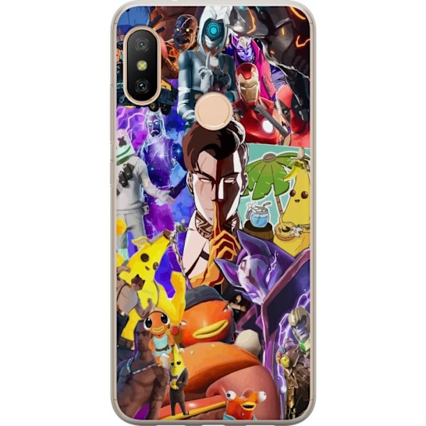 Xiaomi Redmi 6 Pro Läpinäkyvä kuori Fortnite