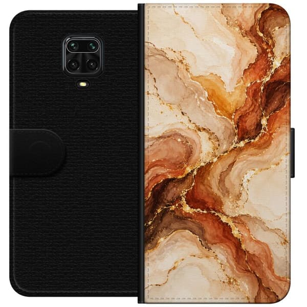 Kompatibelt Plånboksfodral till Xiaomi Redmi Note 9 Pro Höstagat beige